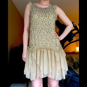 Beaded flapper style mini dress